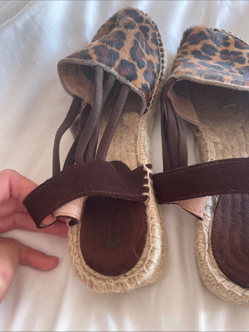 Picon Leopard Print Espadrille Slingback Flats - pony hair - Picture 5 of 13
